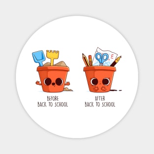 Before and After Back to School (bucket) Magnet